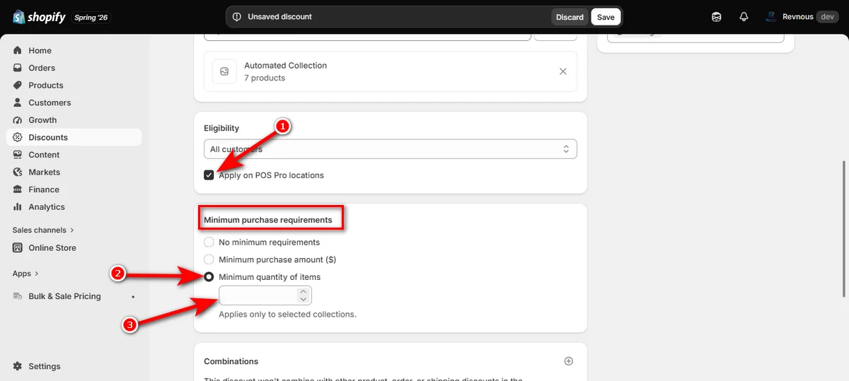 11- check apply on pos and set minimum purchase requirements