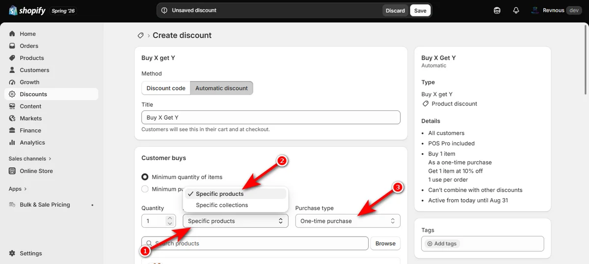 15- select product and purchase type