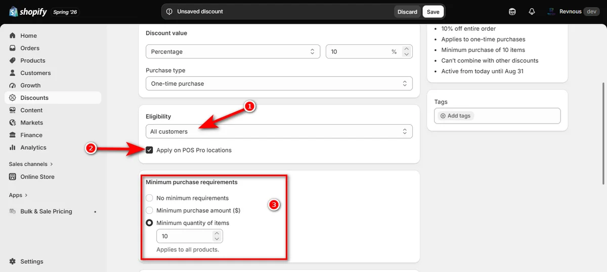 24- set eligibility and minimum purchase requirements