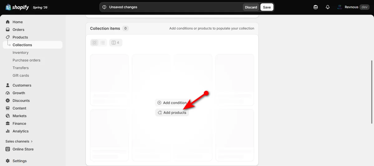 4- click add products