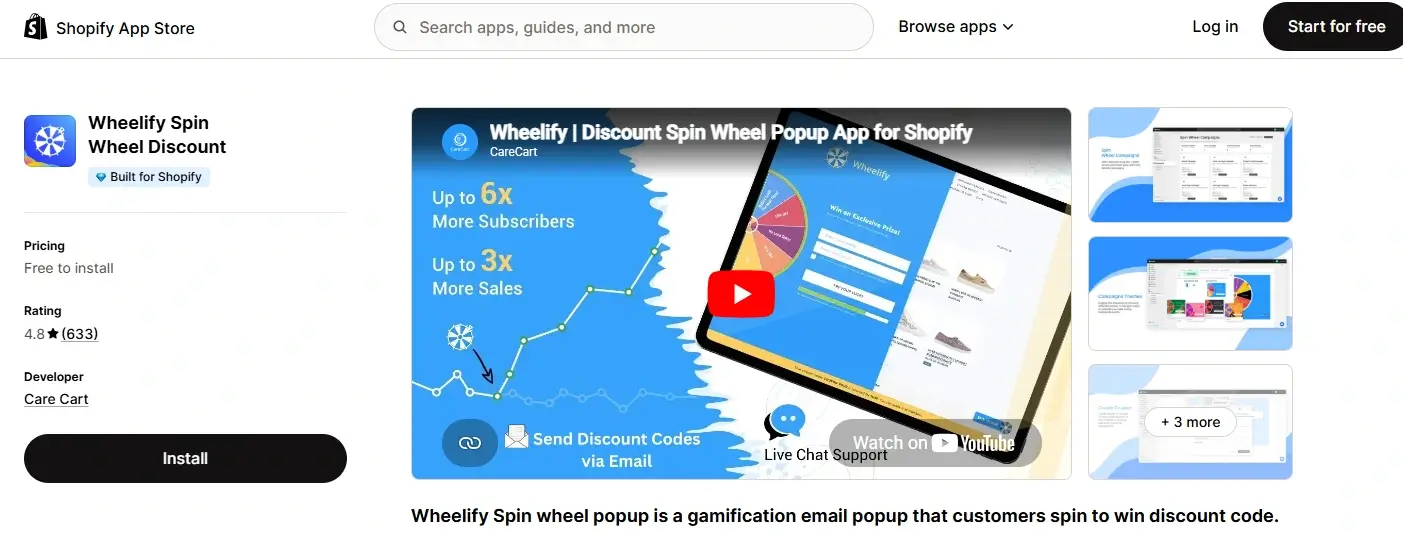 wheelify spin wheel discount spin to win via spin wheel discount pop up game