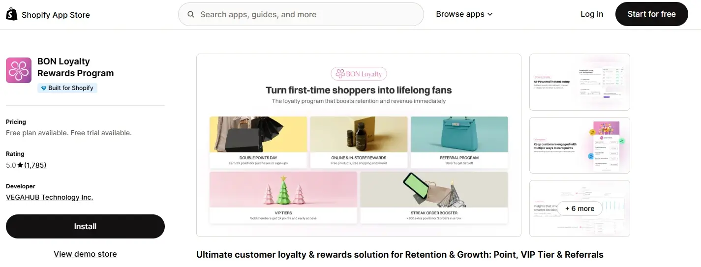 bon loyalty rewards program customer loyalty points rewards program vip tier referrals
