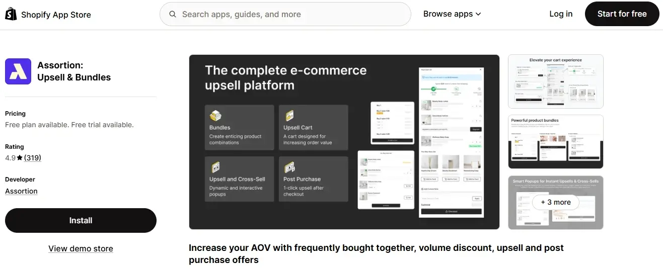 assortion upsell bundles create product bundles volume discount and upsell offers