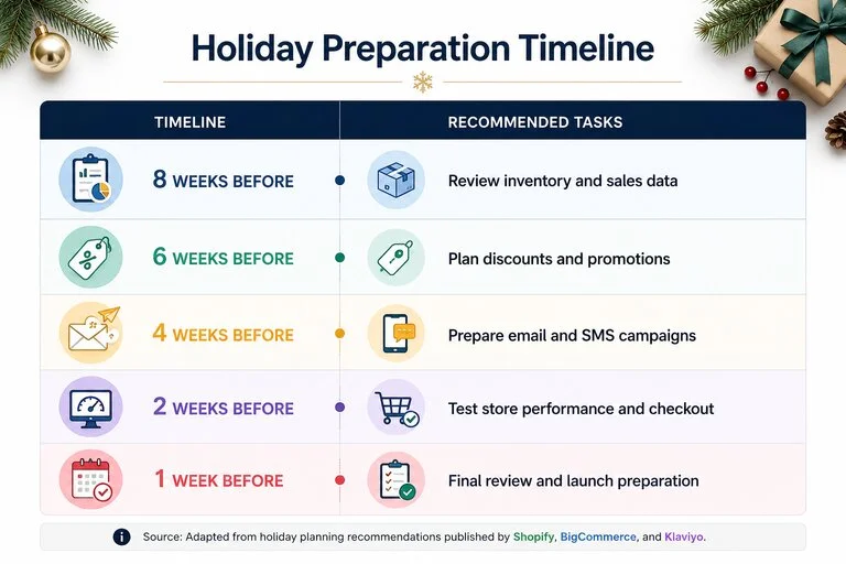 when should you start preparing your shopify store for holiday sales