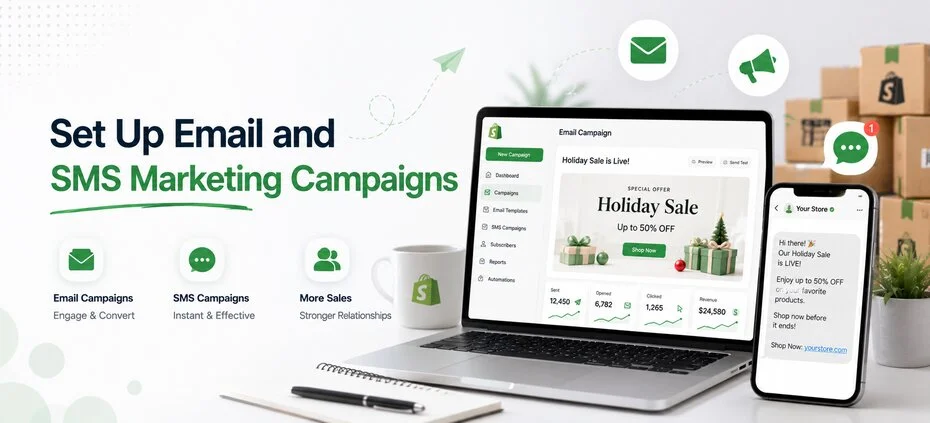 set up email and sms marketing campaigns